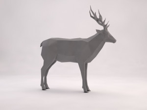 origami---deer 3D Модель