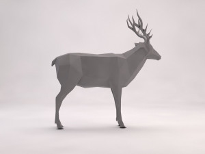 origami---deer 3D Модель