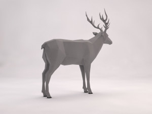 origami---deer 3D Модель