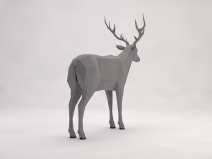 origami---deer 3D Модель