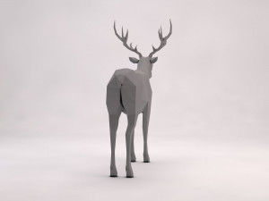 origami---deer 3D Модель
