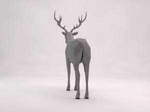 origami---deer 3D Модель
