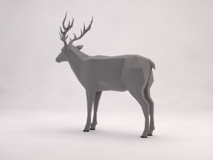 origami---deer 3D Модель