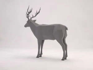 origami---deer 3D Model