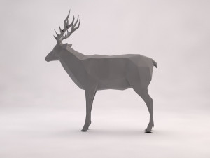 origami---deer 3D Модель