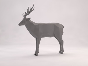 origami---deer 3D Модель
