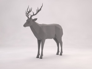 origami---deer 3D Модель
