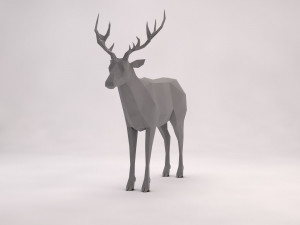 origami---deer 3D Модель