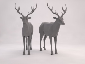 origami---deer 3D Модель