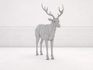 origami---deer 3D Модель