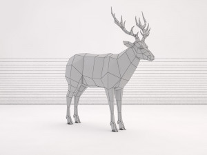 origami---deer 3D Модель