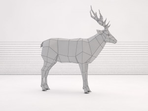 origami---deer 3D Модель