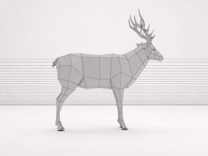 origami---deer 3D Модель