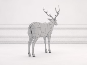 origami---deer 3D Модель