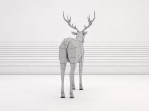 origami---deer 3D Модель