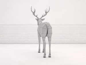 origami---deer 3D Модель