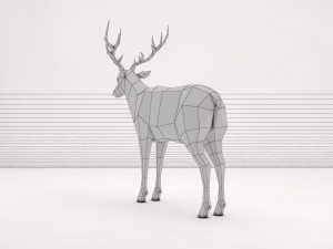 origami---deer 3D Модель