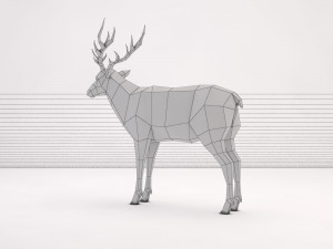 origami---deer 3D Модель