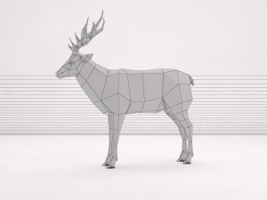 origami---deer 3D Модель