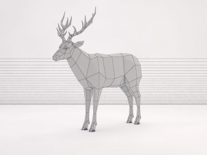 origami---deer 3D Модель