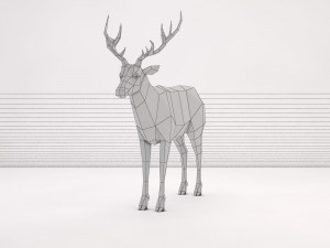 origami---deer 3D Модель