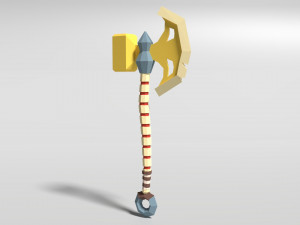 axe of bones Model 3D