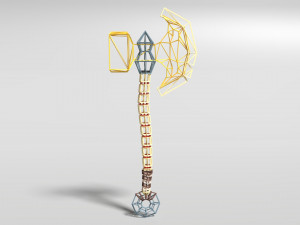 axe of bones Model 3D