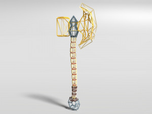 axe of bones Model 3D