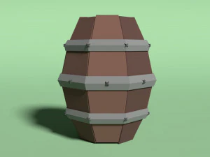 barrel of wood 3D Model