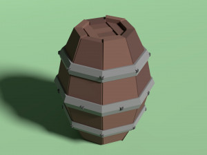 barrel of wood Modelo 3D