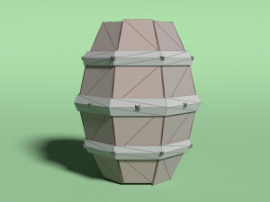 barrel of wood Modelo 3D