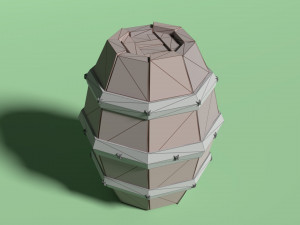 barrel of wood Modelo 3D