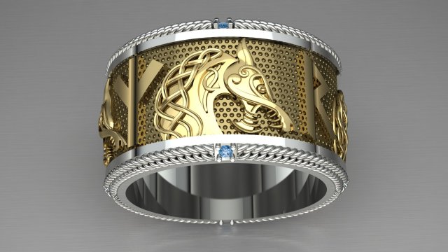 rings spinner fenrir 3D Принт Модель .c4d .max .obj .3ds .fbx .stl .blend 