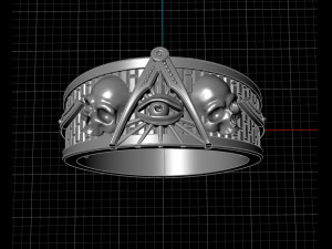 masonic ring 3D Принт Модель