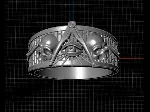 anel maçônico Modelo de Impressão 3D