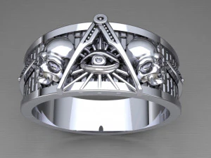 masonic ring 3D Print Model