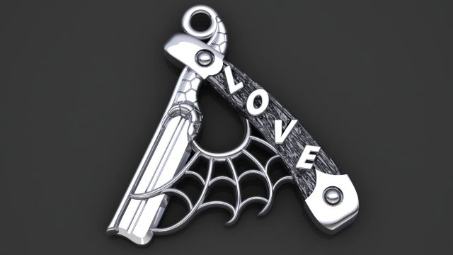 pendant straight razor 3D Print Model .c4d .max .obj .3ds .fbx .stl .blend 