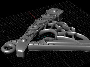 pendant straight razor 3D Print Model
