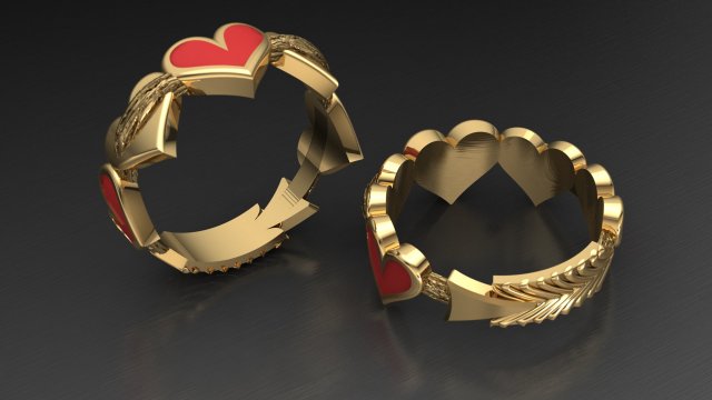 enamel ring for woman 3D 打印模型 .c4d .max .obj .3ds .fbx .stl .blend