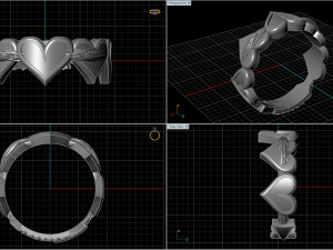 enamel ring for woman 3D 打印模型