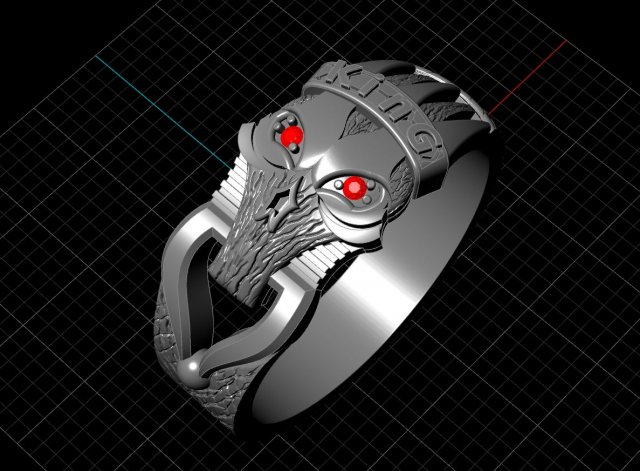ring for man king mask 3D प्रिंट मॉडल .c4d .max .obj .3ds .fbx .stl .blend