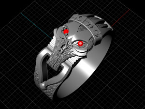 ring for man king mask 3D Druckmodell in Ringe 3DExport