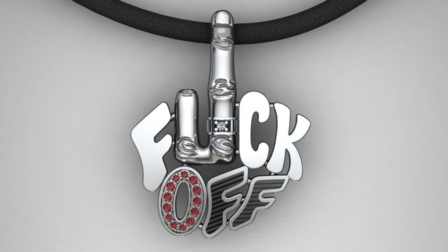 fuck off pendant 3D Print Model .c4d .max .obj .3ds .fbx .stl .blend