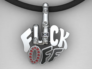 fuck off pendant 3D Print Model