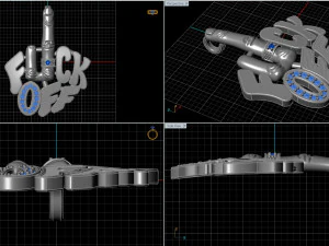 fuck off pendant 3D Print Model