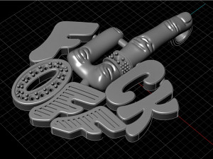 fuck off pendant 3D 打印模型