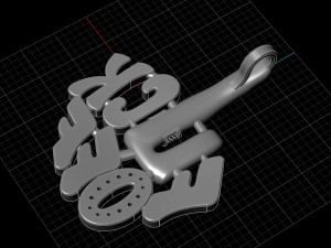 fuck off pendant 3D 打印模型