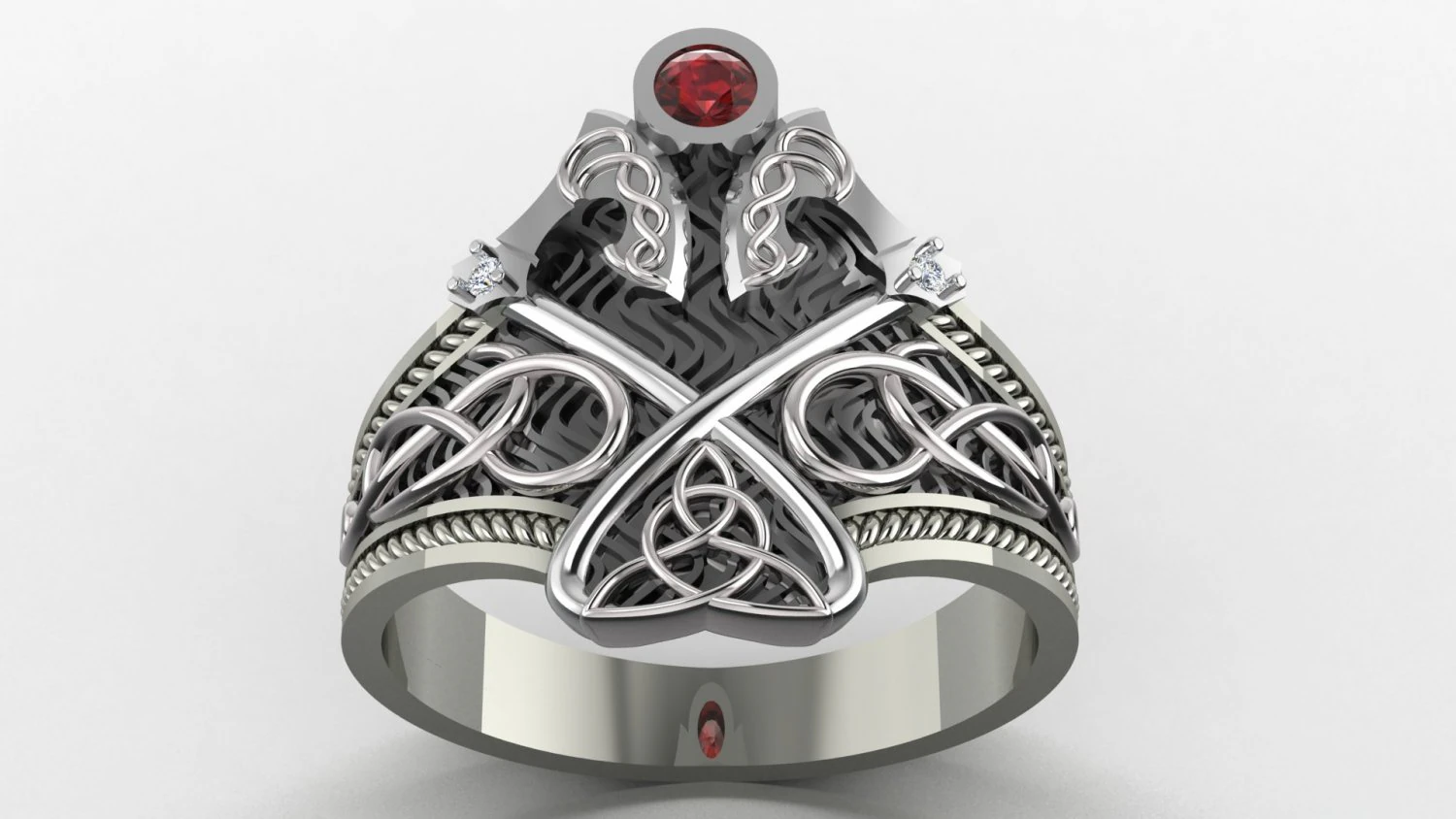 Berserk nordic ring 3D Print Model .c4d .max .obj .3ds .fbx .stl .blend 