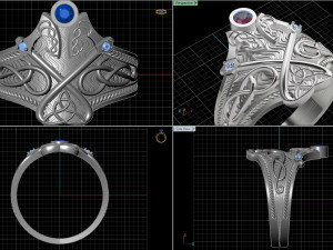 Berserk nordic ring 3D Baskı Modeli
