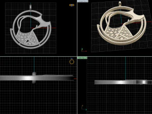 SM, BD 펜던트 3D 프린트 모델